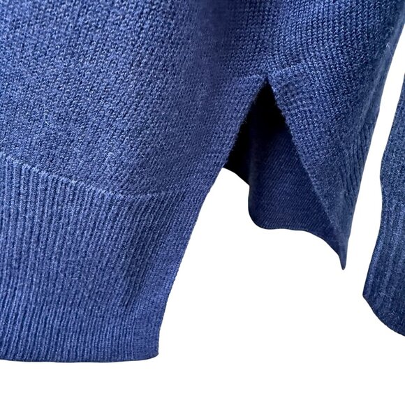 LAURIE FELT Star Sweater XL Navy Blue Rayon Cashmere Blend Womens Pullover VNeck - Picture 8 of 9